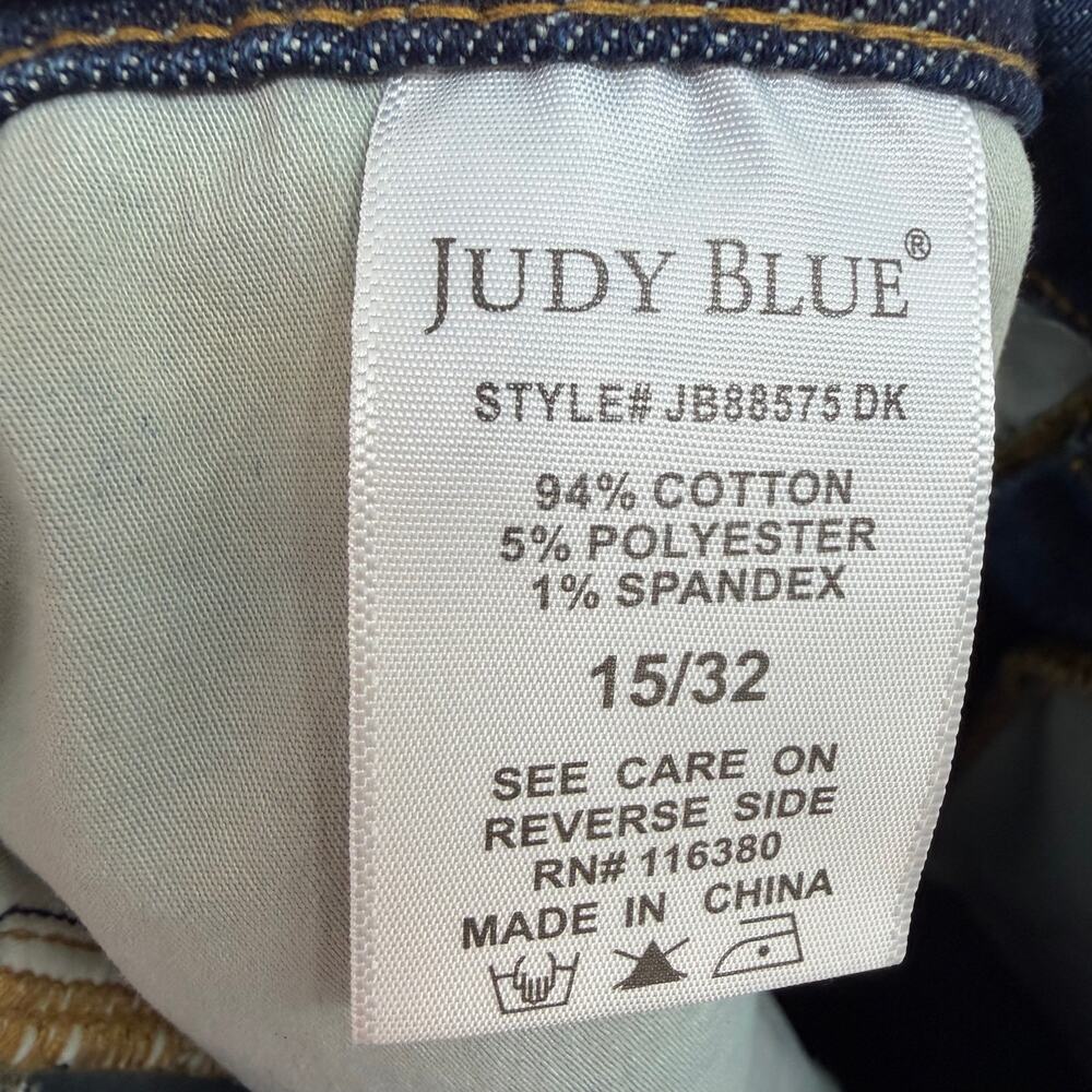 Judy Blue Straight Fit Dark Wash High Waisted Jeans Sz. 15/32 - Picture 8 of 8